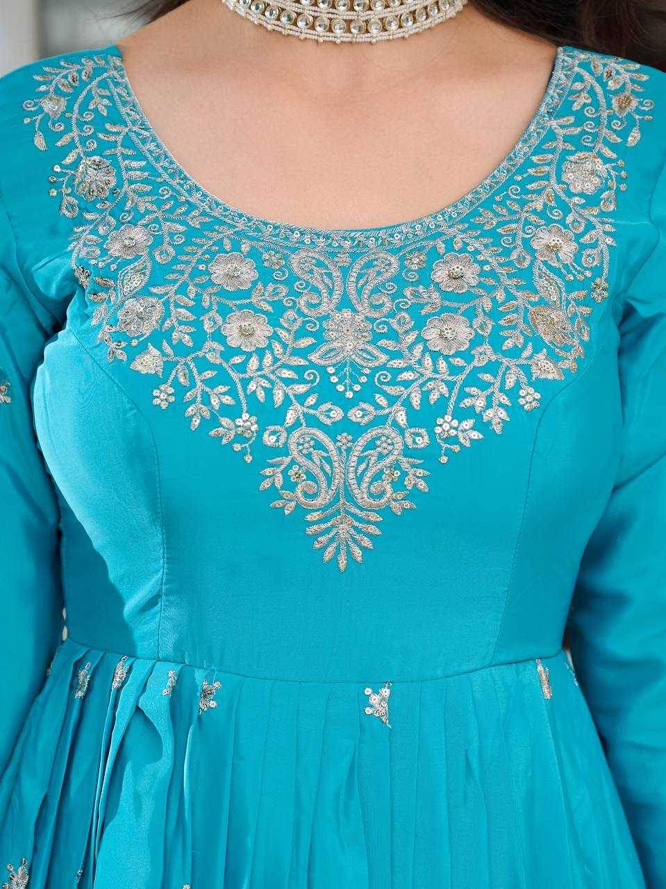 Assam Silk Embroidery Gown - MYLUXURY LANE ENTERPRISE